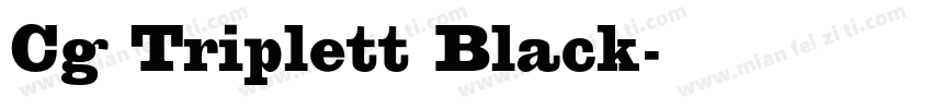 Cg Triplett Black字体转换